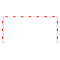 Height restriction barriers | stationary | fixed, 100 x 100 mm, to be fixed by plugs | total width: 5000 mm | clear height: approx. 2300 mm